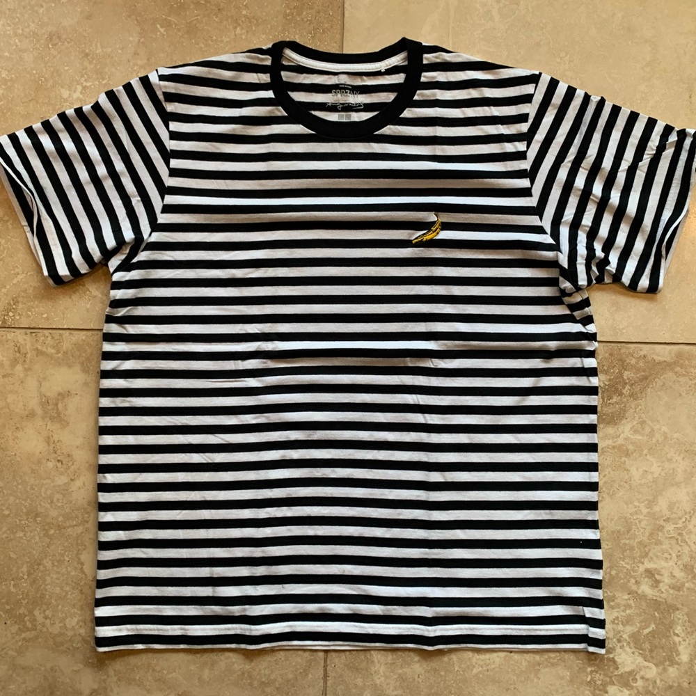 UNIQLO Andy Warhol striped banana T-shirt size XL